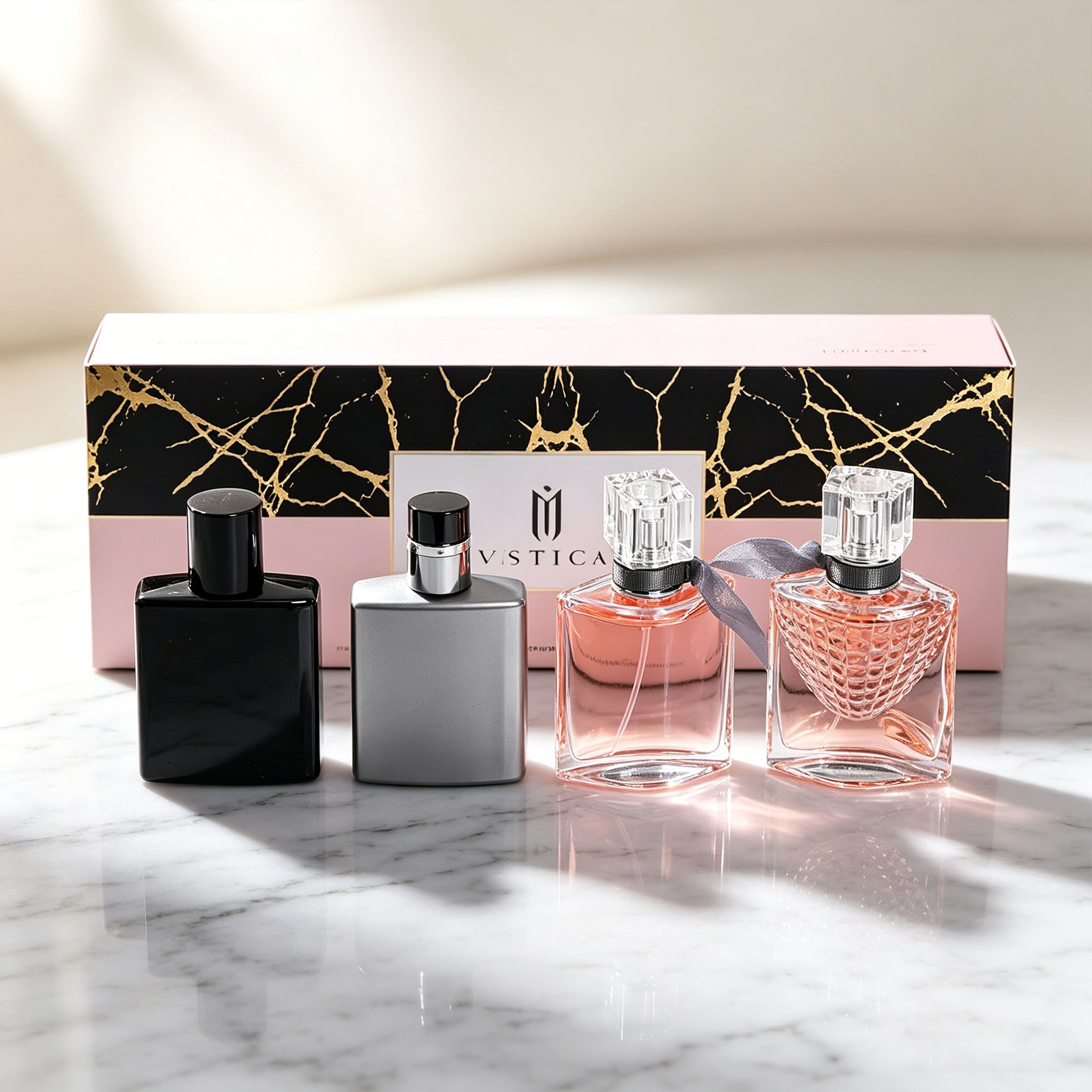 Perfume And Fragrance Difference - Set di 4 Flaconi di Profumo